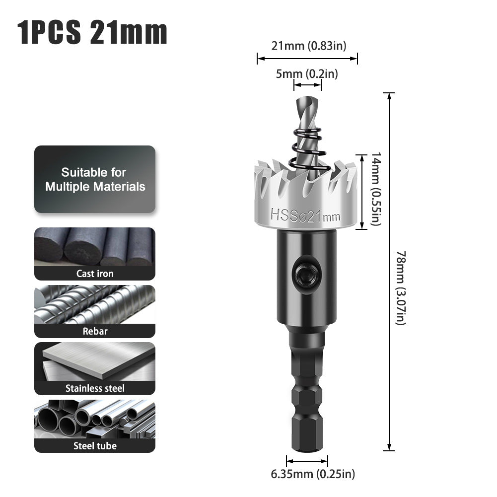 HSS hexagonal shank high speed steel 4341 hole opener, iron sheet stainless steel hole opener metal, thin plate drilling