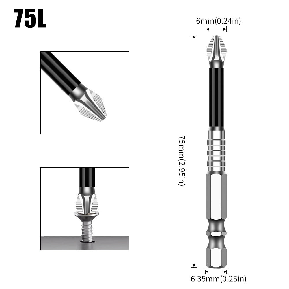 K5 anti-skid batch S2 strong magnetic 5A black anti-skid cross batch, hand drill electric screwdriver high hardness