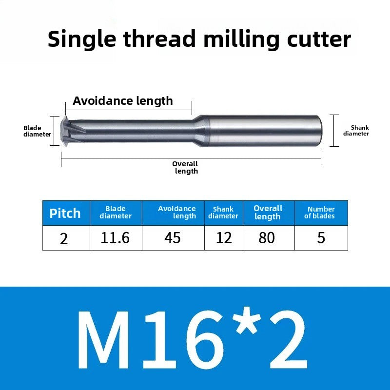 Carbide Thread Mill Single / Triple / Full Flute HRC65