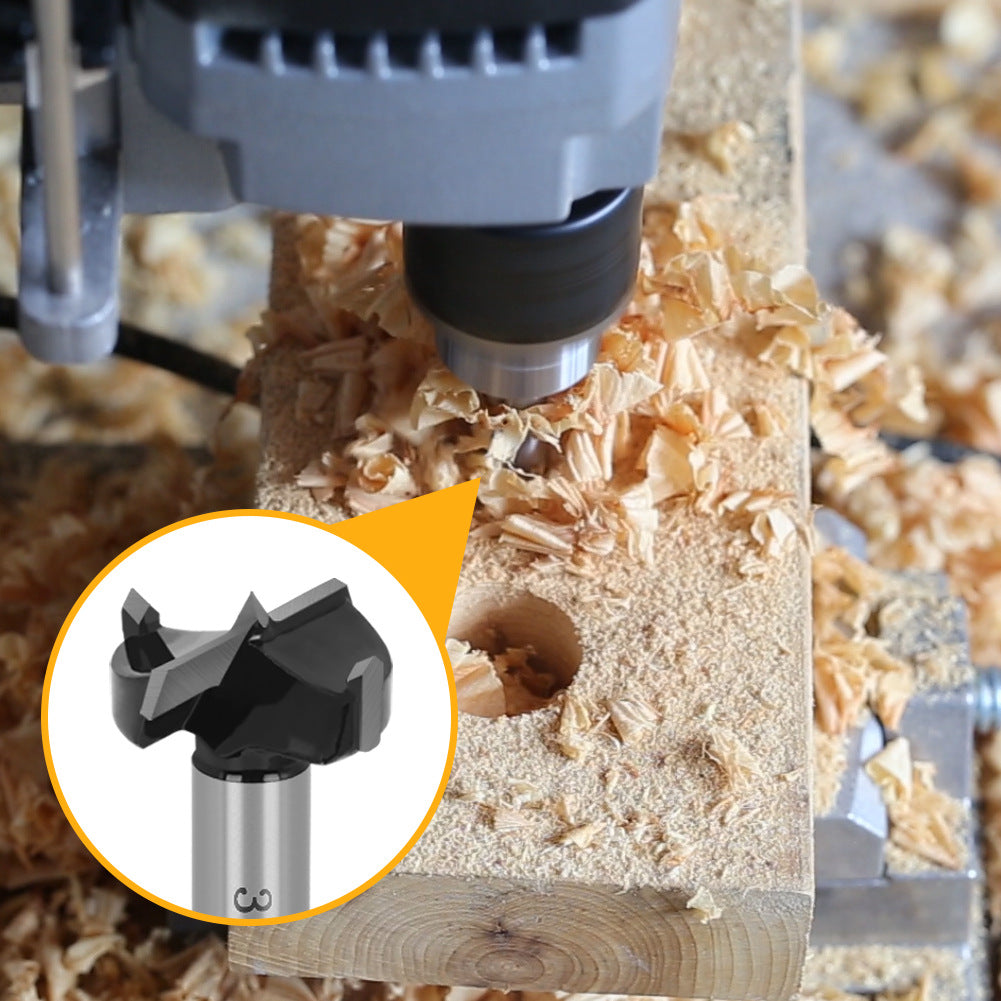 5-Piece woodworking hole opener, hand drill wood board reaming drill bit, hinge alloy plastic gypsum board wood