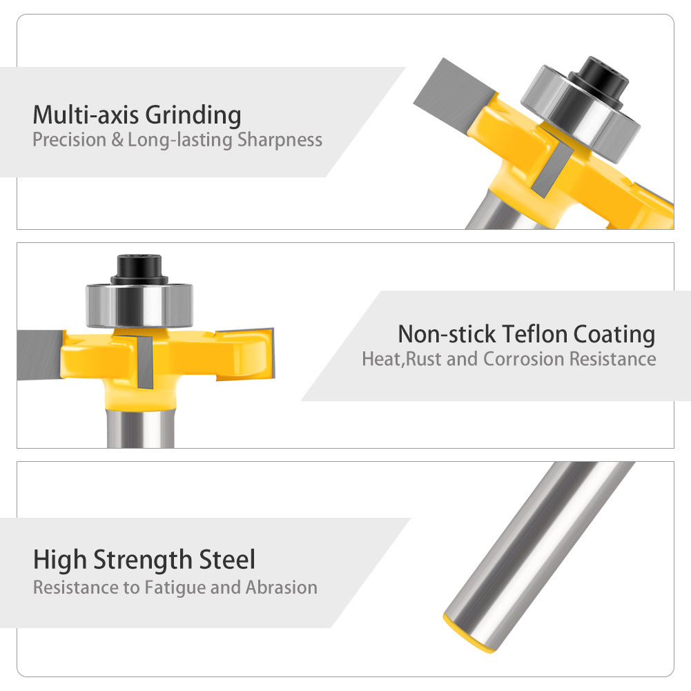 4-Edge ball T-knife 8 handle woodworking milling cutter slotting cutter notch cutter alloy cutter head trimming machine cutter head