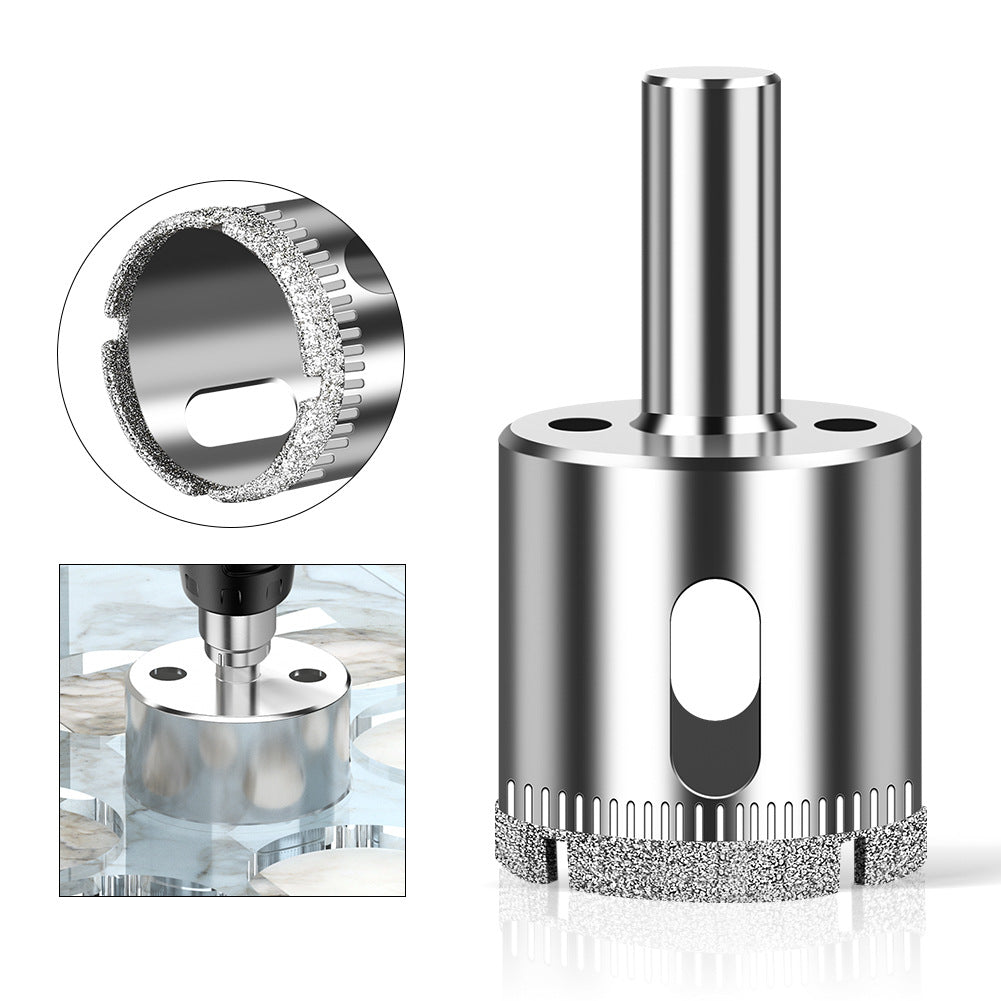 Diamond high-quality integrated steel glass drill bit, tile wall marble hole punch, electroplated drill bit glass opening