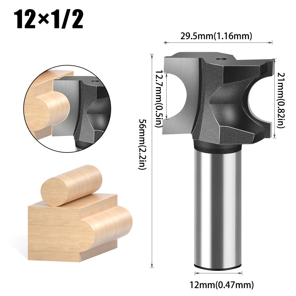 Semicircular knife, woodworking positive semicircular knife, arc knife engraving milling cutter trimming knife fancy knife 12 handles 6 handles trimming knife