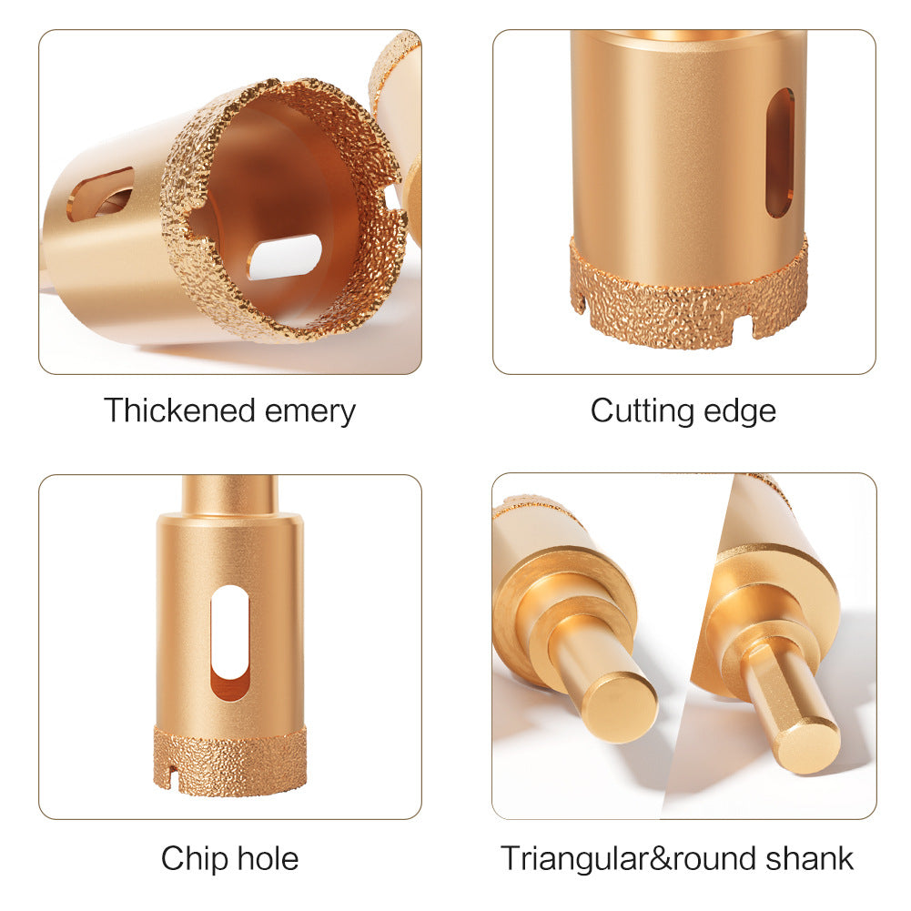 M10 brazing hole opener set, stone reaming drill, ceramic tile marble granite hole opening, emery drill bit