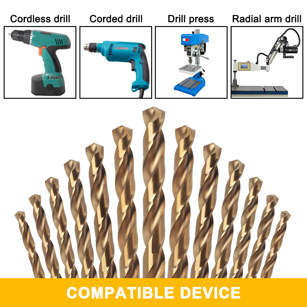 0.5-15 aperture 6542 full grinding straight shank twist drill stainless steel drilling special drill set wholesale hair