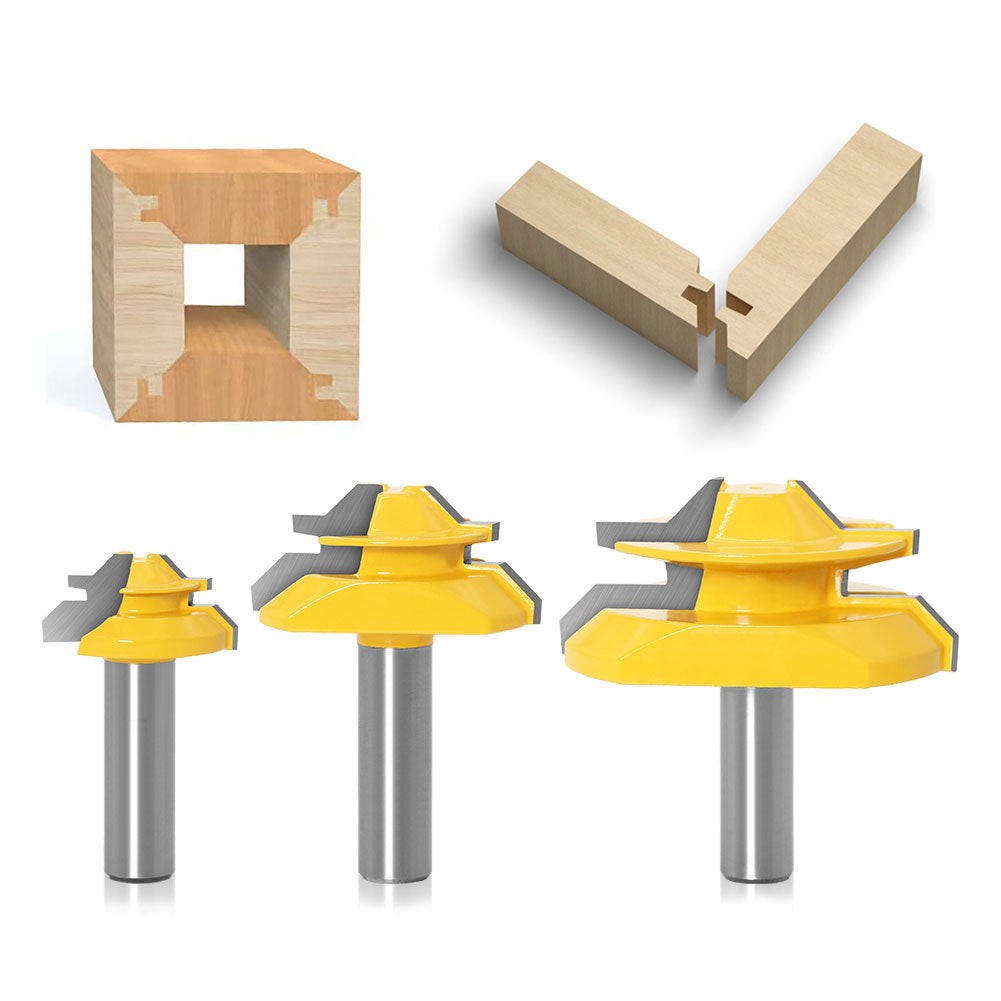 1/2 shank 1/4 shank 45 degree mortise cutter woodworking cutter puzzle cutter wood milling cutter line cutter right angle cutter