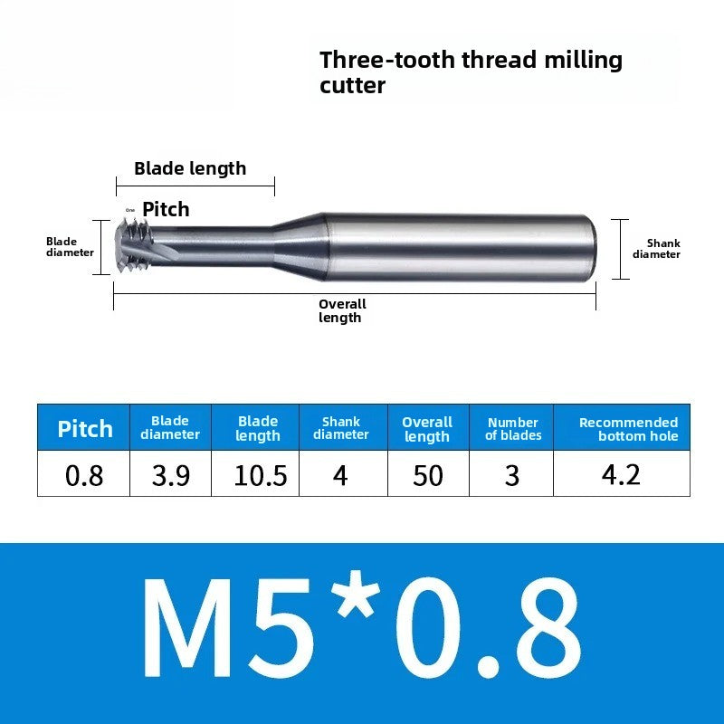 Carbide Thread Mill Single / Triple / Full Flute HRC65