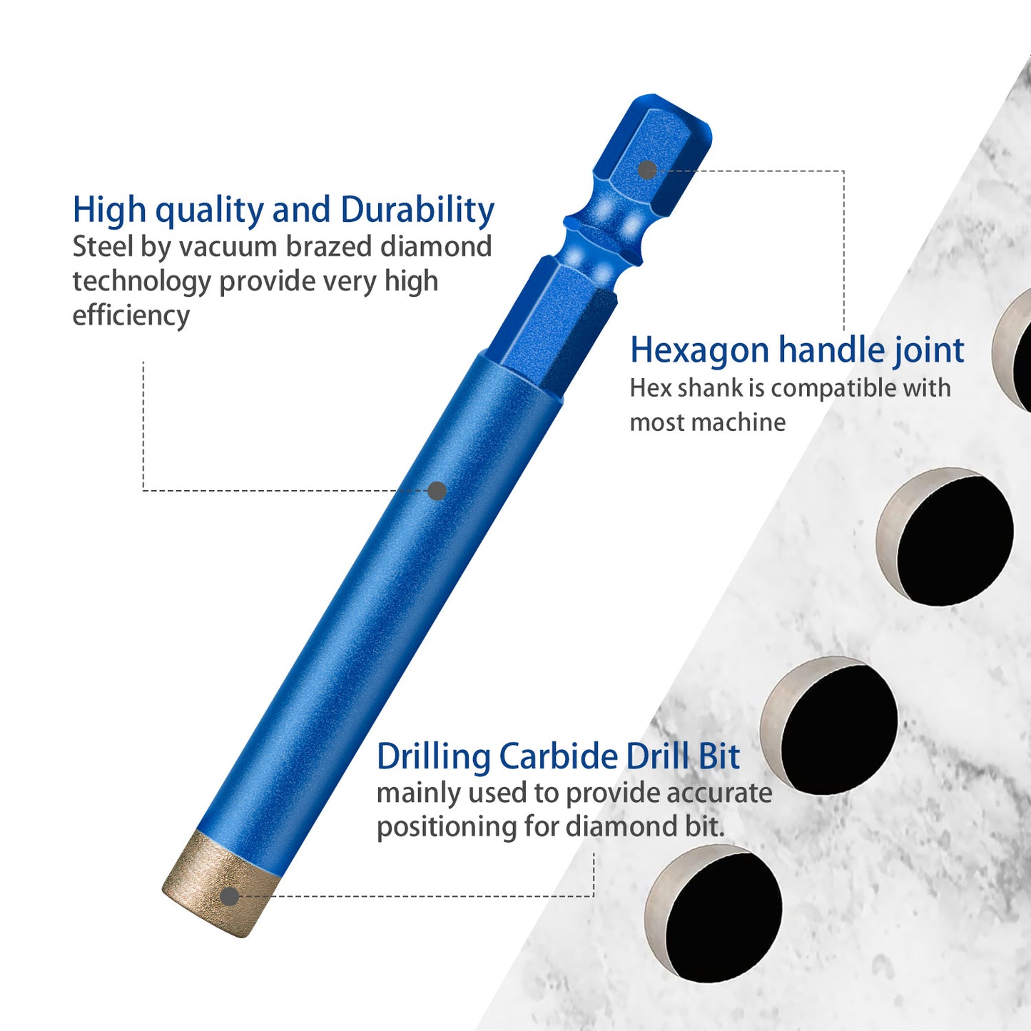 New ceramic tile hole opener, all-ceramic tile drilling, stone dry drilling bit, marble vitrified brick drilling special