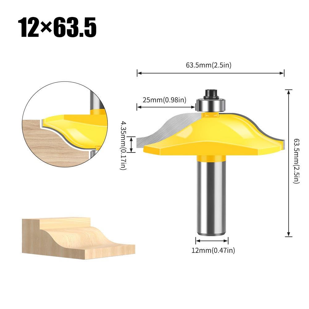 12.7 handle Huximen board knife, bakelite trimming edge table line, cabinet door panel tool, woodworking milling cutter head 12 handle
