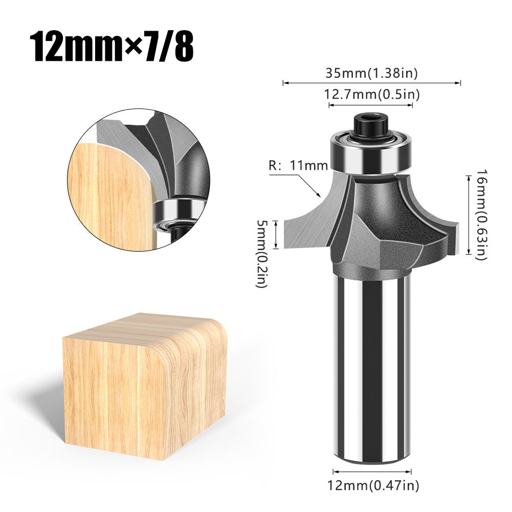12 handle fillet cutter chamfering milling cutter, commonly used fillet cutter preferably tungsten steel alloy fillet cutter trimming machine tool