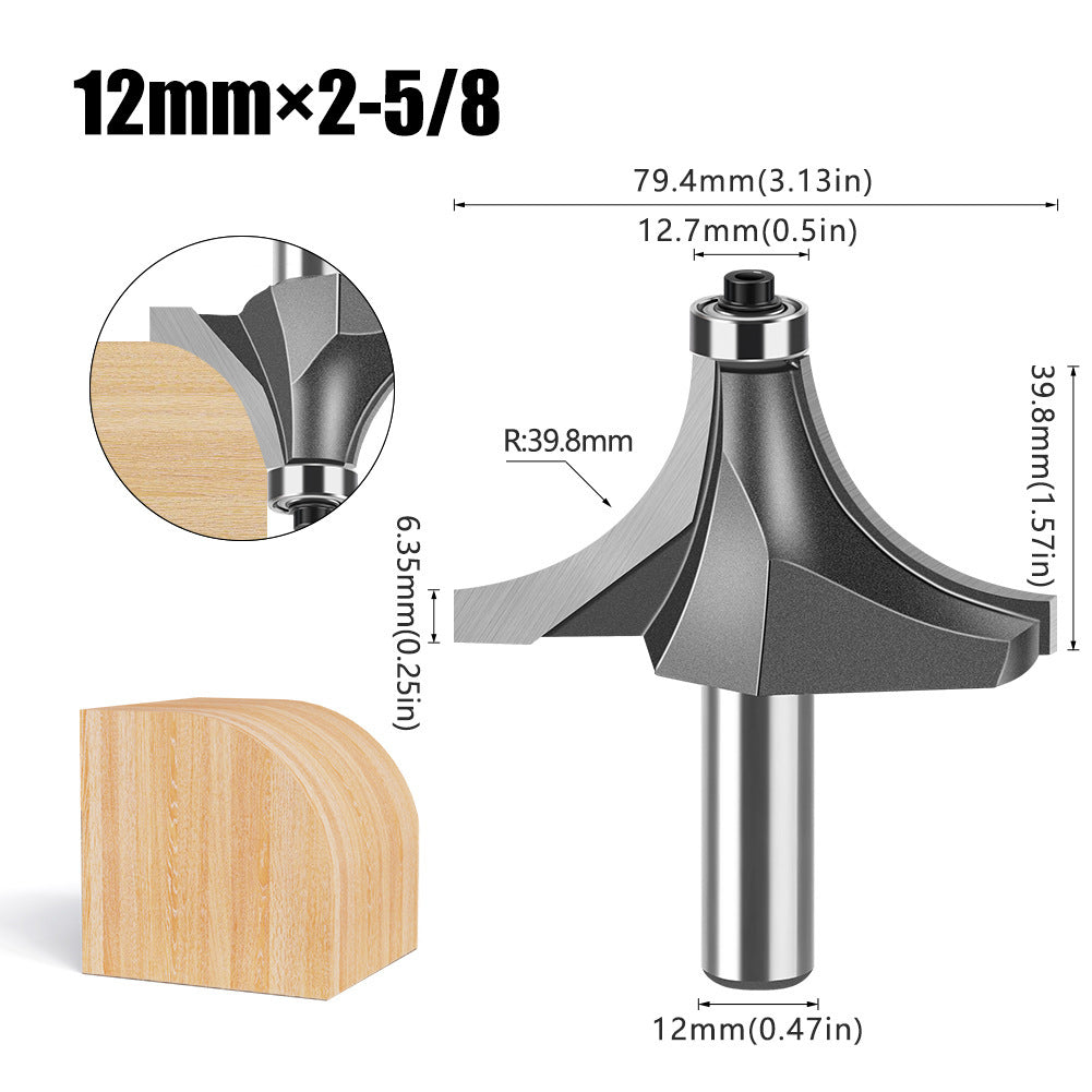 12 handle fillet cutter chamfering milling cutter, commonly used fillet cutter preferably tungsten steel alloy fillet cutter trimming machine tool