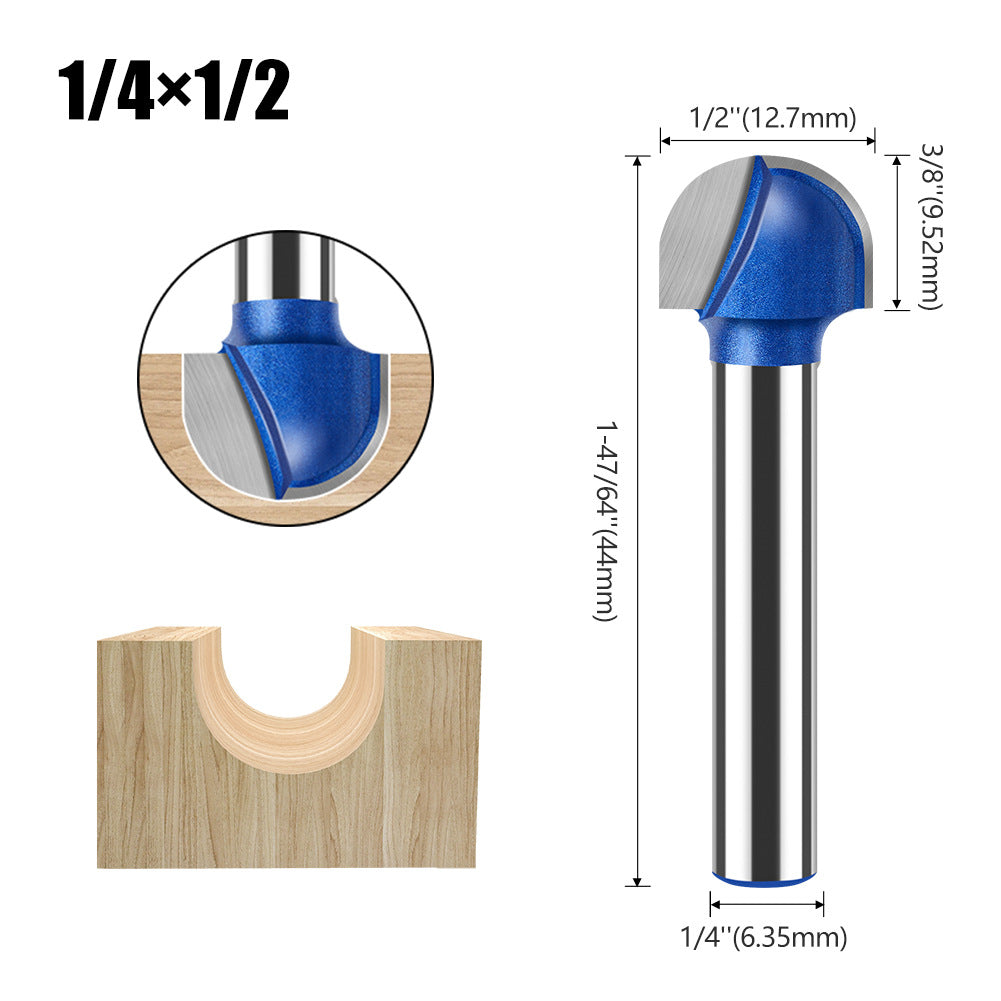 Professional grade round bottom knife, bottom digging knife, trimming machine, knife head, aluminum plastic plate slotting integrated wall folding knife