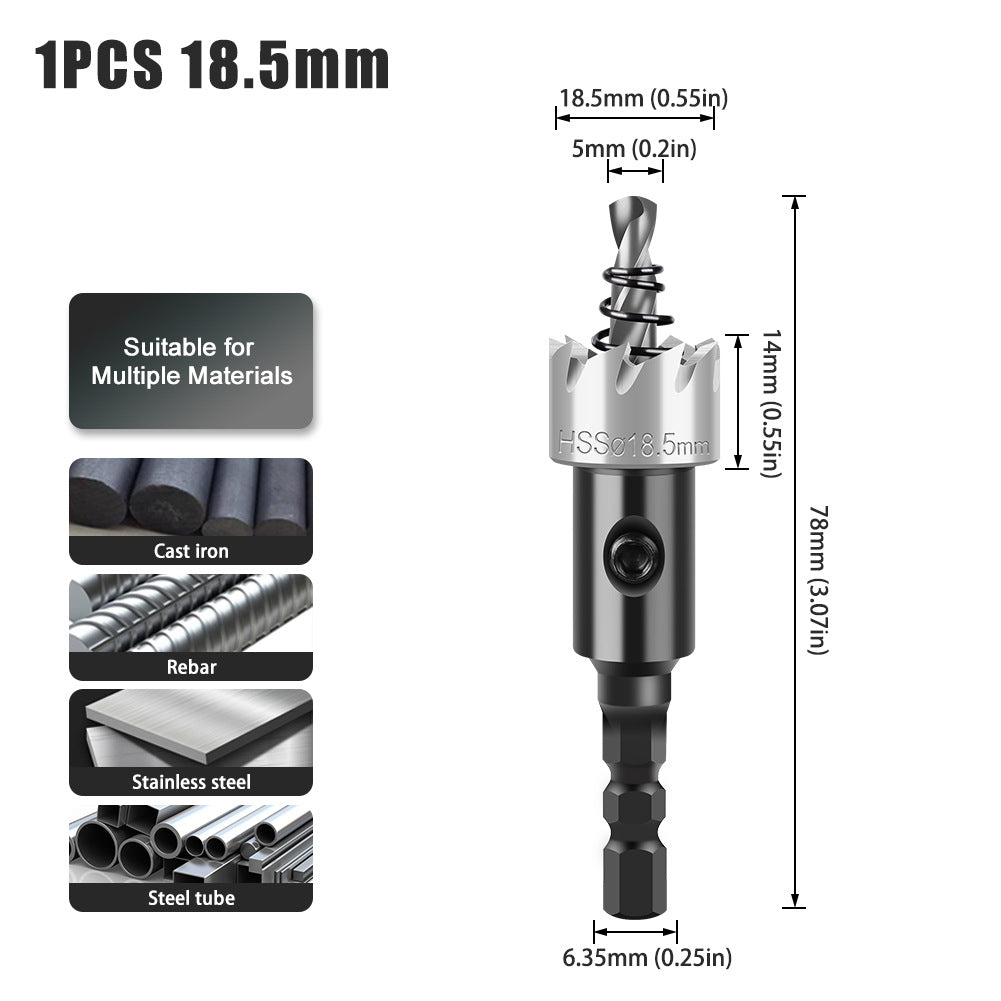 HSS hexagonal shank high speed steel 4341 hole opener, iron sheet stainless steel hole opener metal, thin plate drilling