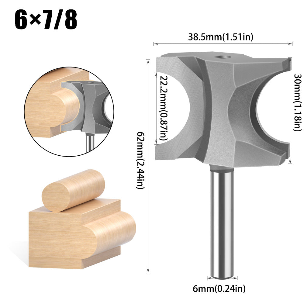 Semicircular knife, woodworking positive semicircular knife, arc knife engraving milling cutter trimming knife fancy knife 12 handles 6 handles trimming knife