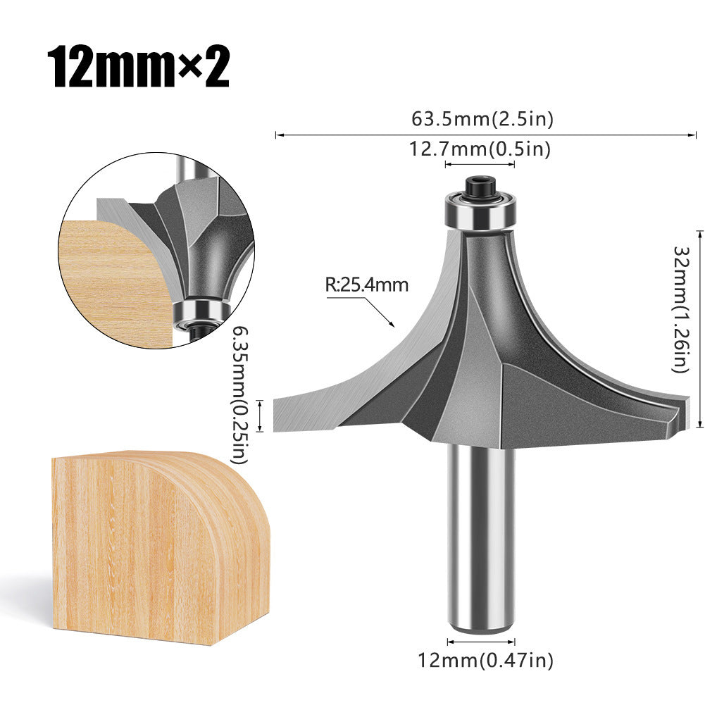 12 handle fillet cutter chamfering milling cutter, commonly used fillet cutter preferably tungsten steel alloy fillet cutter trimming machine tool