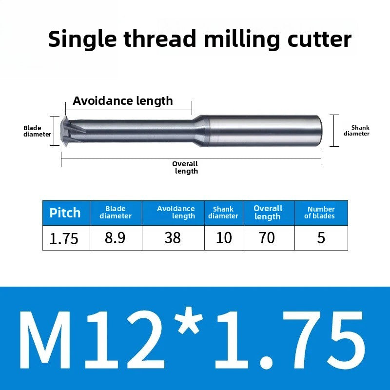 Carbide Thread Mill Single / Triple / Full Flute HRC65