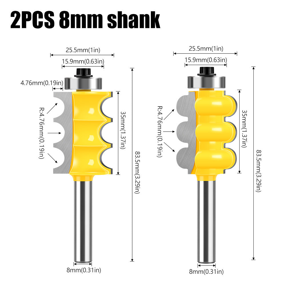 8Mm handle three bead knife three ball knife fancy line knife ball head knife cabinet line knife decorative woodworking milling cutter
