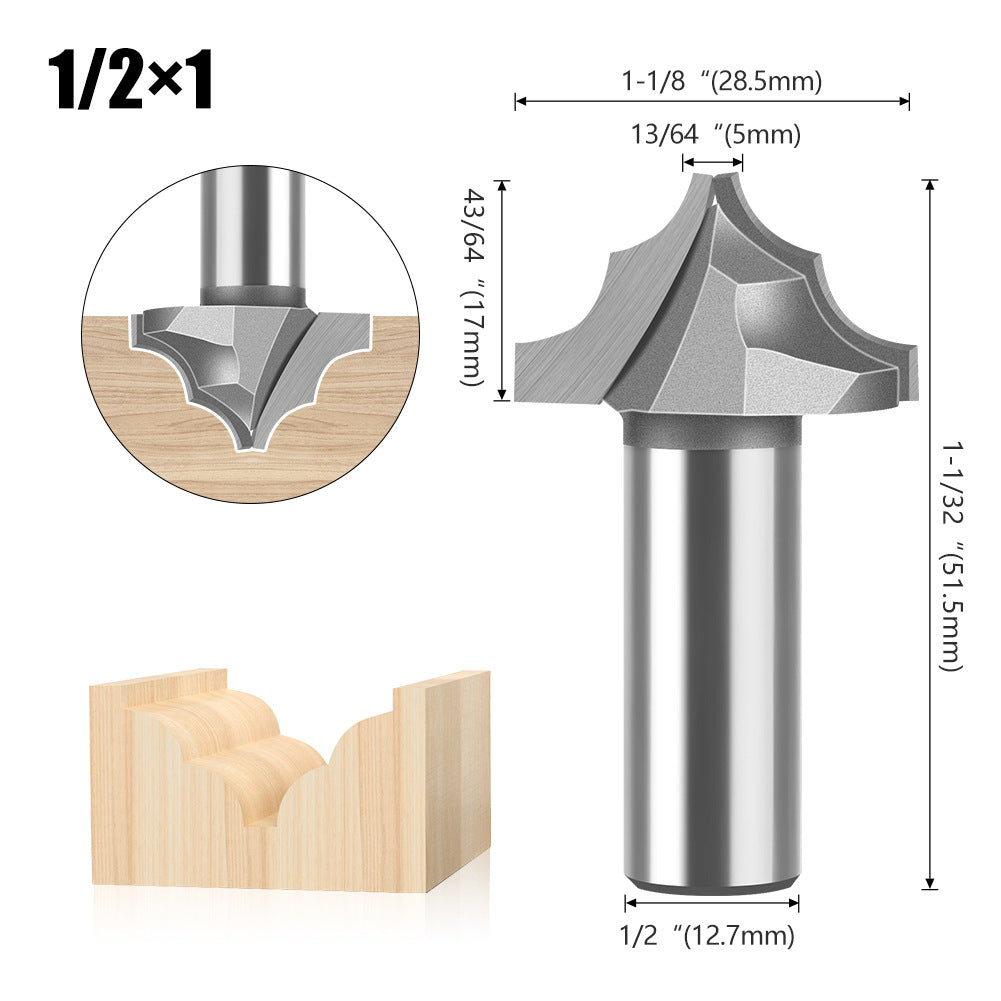 Double R line knife slotting knife door plate knife flower line knife door core plate milling cutter double R line knife engraving machine milling cutter