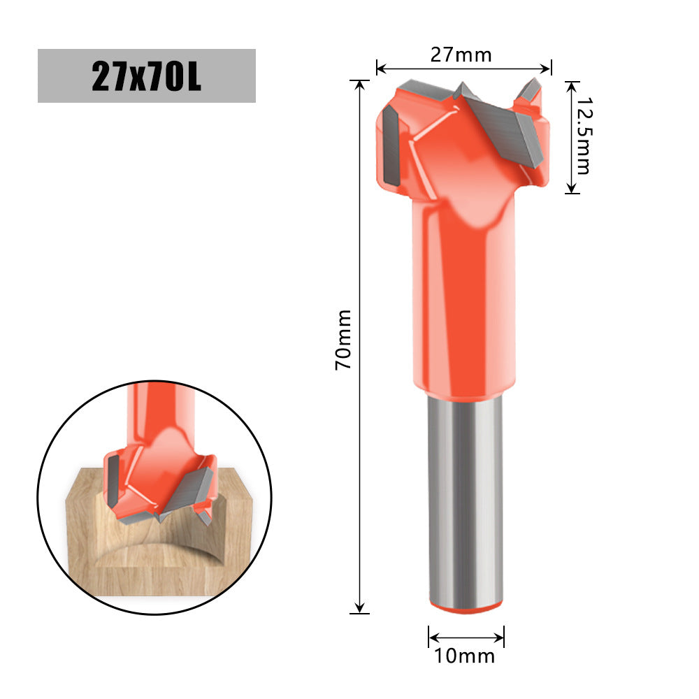 Woodworking split drill 15-55mm hole opener, split drill, forward and reverse four-tooth alloy numerical control woodworking row drill