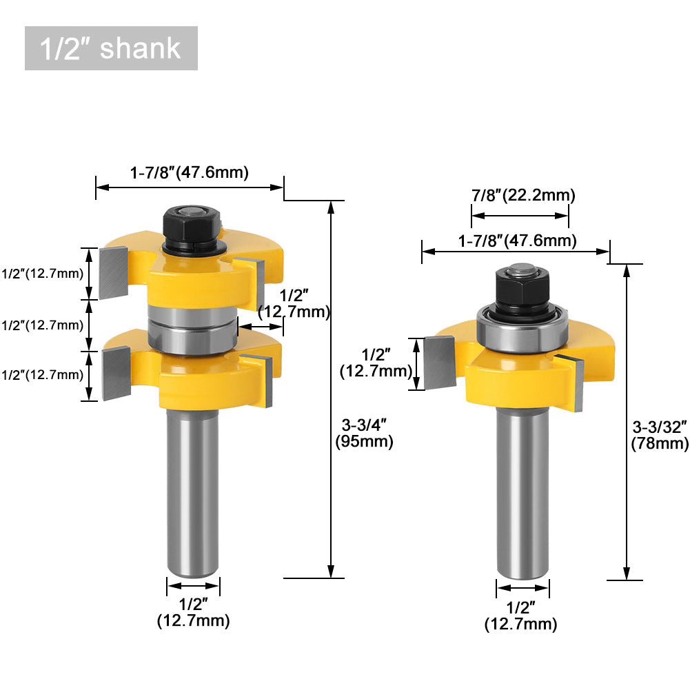 3-tooth T-shaped tenon knife, plywood knife, floor cutter, woodworking milling cutter, engraving machine cutter head, foreign trade export