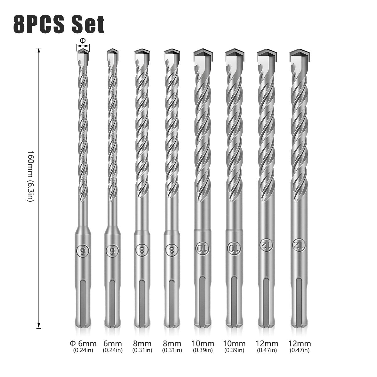 Combination impact drill, drill bit set Alloy electric hammer drill Concrete through wall opening, wall opening drill