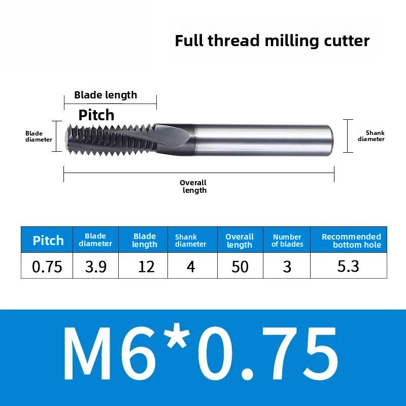 Carbide Thread Mill Single / Triple / Full Flute HRC65
