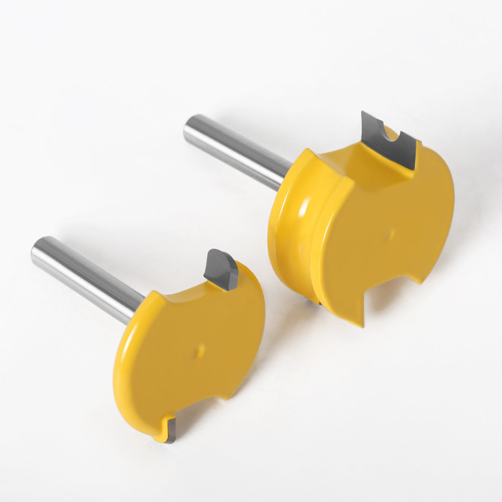 2-Piece set of arc T-shaped tenon cutters, floor cutters, plywood cutters, woodworking milling cutters, trimming machines, engraving machine, milling cutters
