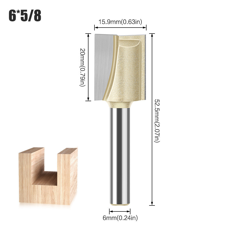 Professional grade 6 handle 12 handle bottom cleaning knife slotting knife flat bottom cutter milling bottom engraving machine carbide woodworking milling cutter