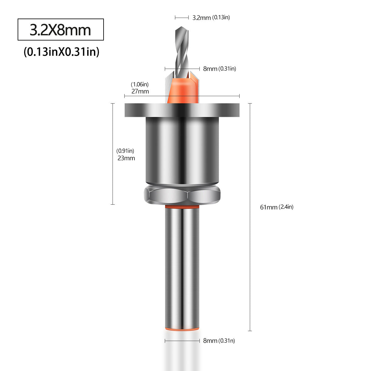 Heavy Hole Drill with Limiter Alloy Head Cone Hole Drill Woodworking Step Drill Bit Screw Installation Woodworking Drill