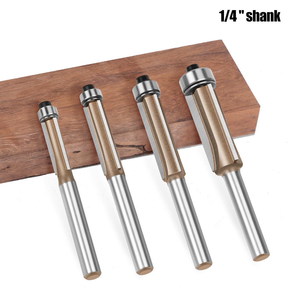 Professional grade three-blade bearing trimming knife 6.35 handle, professional grade woodworking milling cutter inch alloy trimming knife