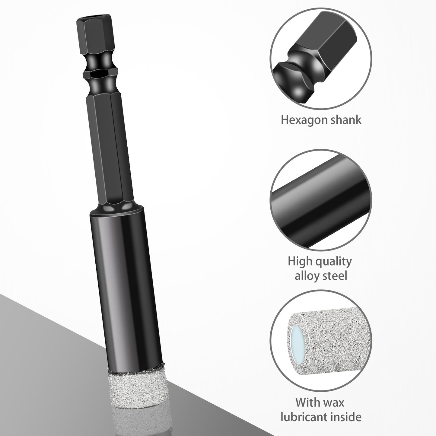 Emery professional stone hole opener, ceramic tile marble dry drilling bit, stone slate drilling bit