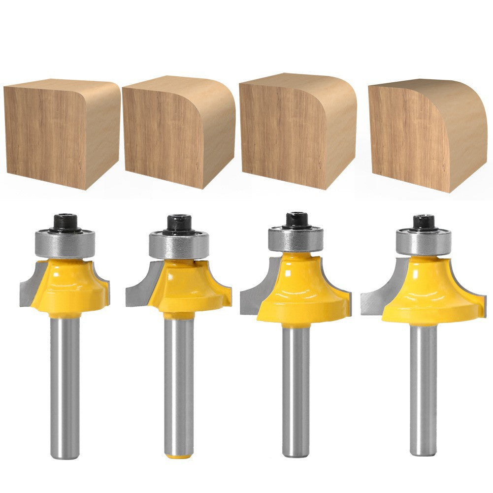 4-Piece set of fillet knives with 6 handles, commonly used fillet knives, high-grade alloy fillet knives, trimming machine, knife head chamfering knife R angle knife