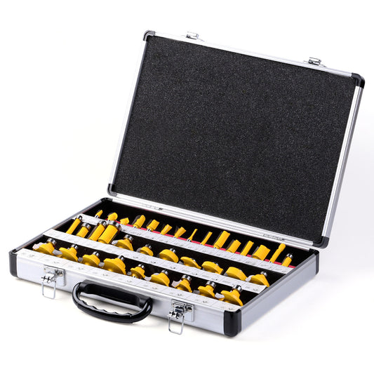 35-Piece woodworking milling cutter set, trimmer woodworking milling cutter, cutter head set 1/4 handle 1/2 handle