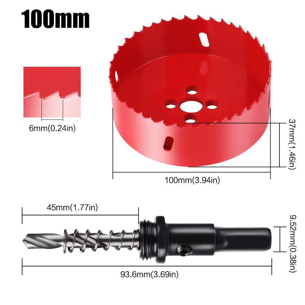 M42 bimetal large size hole opener 100mm iron pipe aluminum gypsum board PV drill bit hole saw