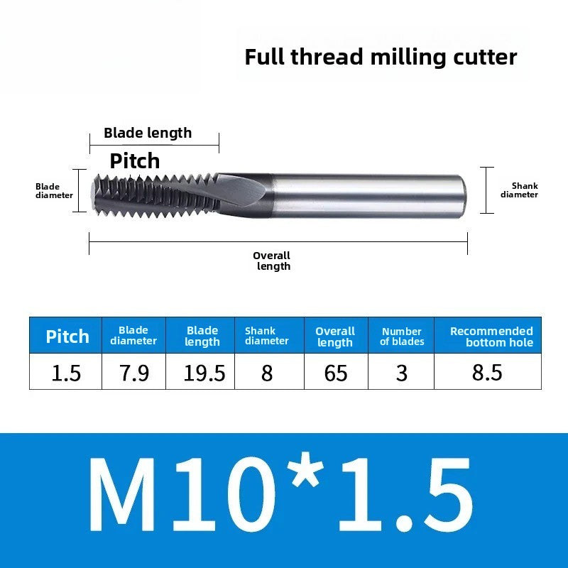 Carbide Thread Mill Single / Triple / Full Flute HRC65