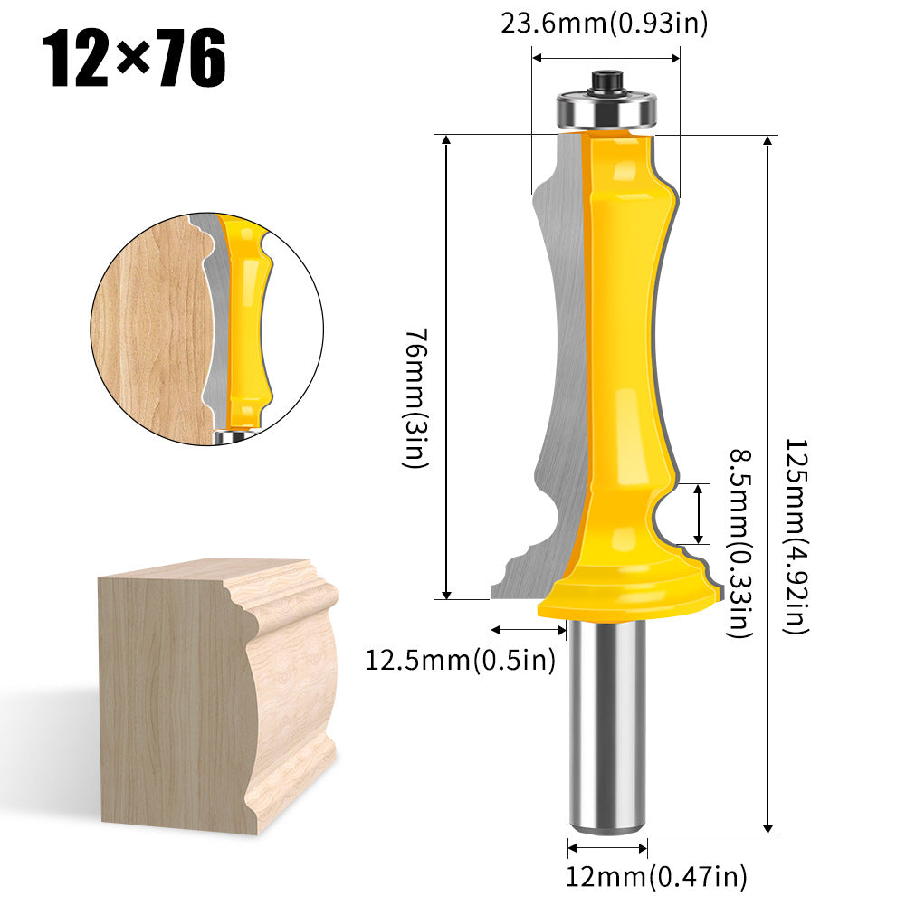 8 handle 1/2 handle high line armrest cutter woodworking milling cutter armrest cutter line cutter skirting cutter gong milling cutter carving knife
