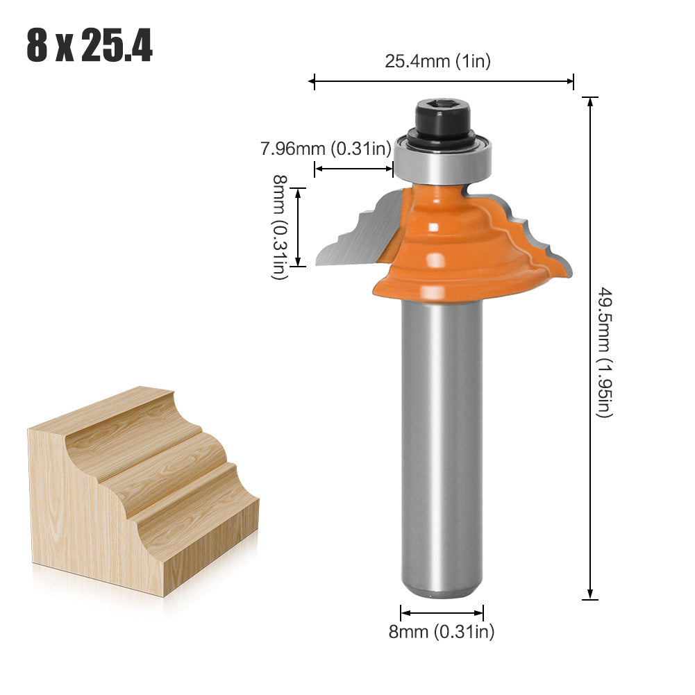 8Mm Handle Convex Door Bucket Line Knife Lace Router Line Knife Cabinet Door Panel Woodworking Engraving Knife Gong Knife