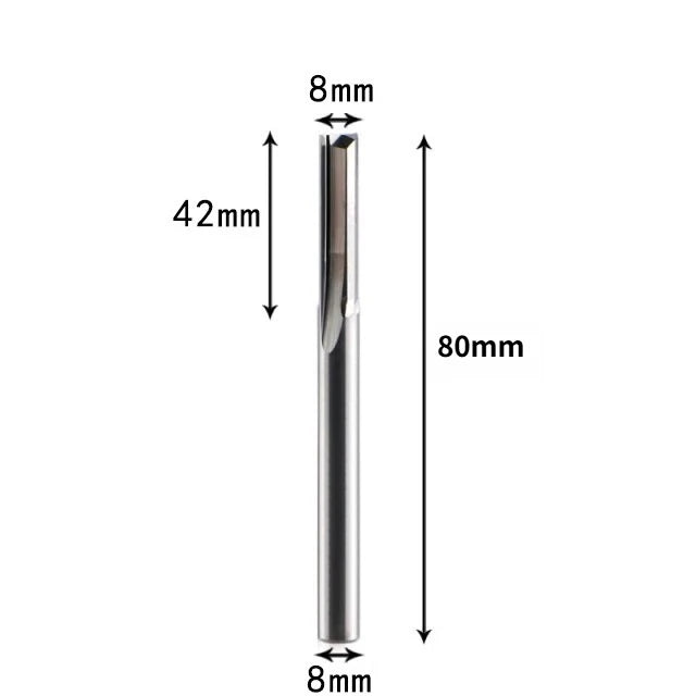 2 Flute Solid Carbide Straight End Mill CNC Router Bit for Wood, MDF, Acrylic, PVC & Plastic