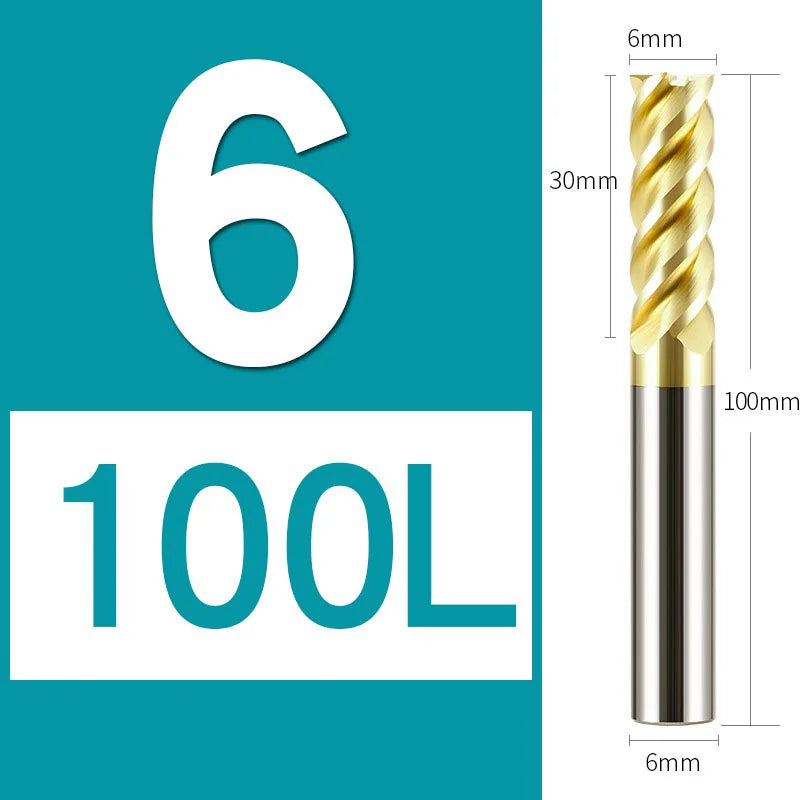 4Flutes HRC68 Carbide End Mill Alloy Tungsten Steel Milling Cutter Endmills CNC Cutting Tools for Stainless Steel Titanium steel