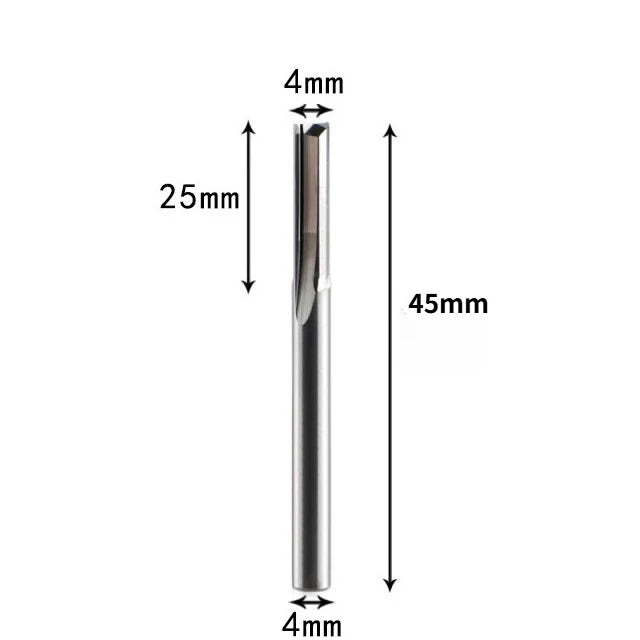 2 Flute Solid Carbide Straight End Mill CNC Router Bit for Wood, MDF, Acrylic, PVC & Plastic