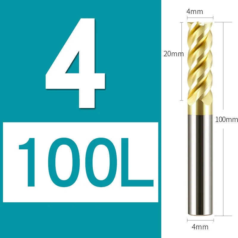 4Flutes HRC68 Carbide End Mill Alloy Tungsten Steel Milling Cutter Endmills CNC Cutting Tools for Stainless Steel Titanium steel