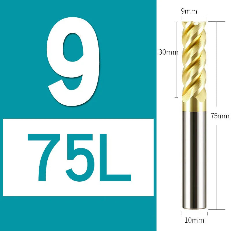 4Flutes HRC68 Carbide End Mill Alloy Tungsten Steel Milling Cutter Endmills CNC Cutting Tools for Stainless Steel Titanium steel