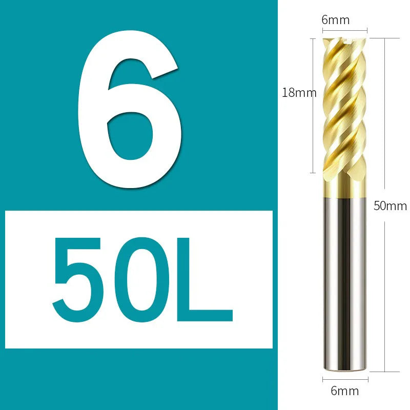 4Flutes HRC68 Carbide End Mill Alloy Tungsten Steel Milling Cutter Endmills CNC Cutting Tools for Stainless Steel Titanium steel