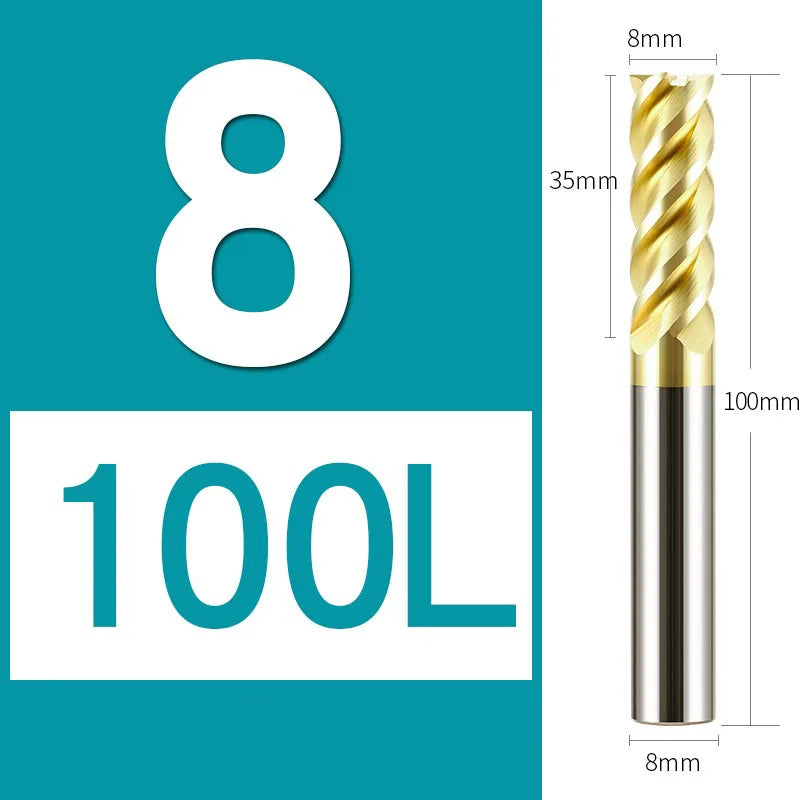 4Flutes HRC68 Carbide End Mill Alloy Tungsten Steel Milling Cutter Endmills CNC Cutting Tools for Stainless Steel Titanium steel
