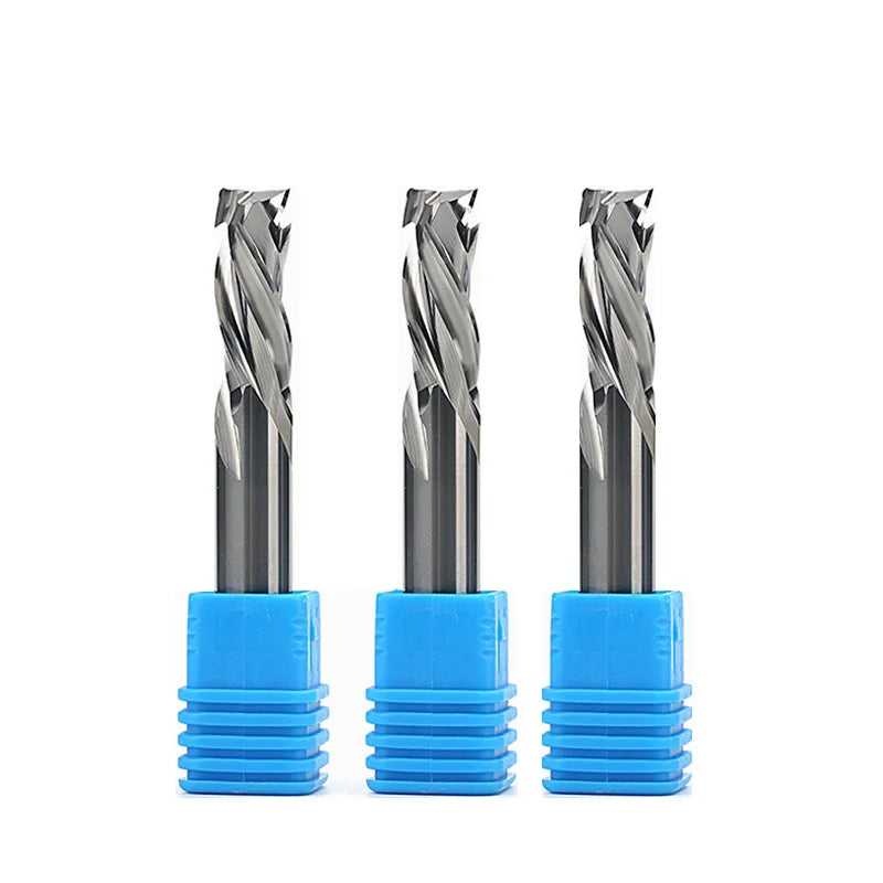 Fraise pour le travail du bois, coupe haut et bas, 2 cannelures, outil de fraisage en carbure en spirale, routeur CNC, fraises à Compression pour bois