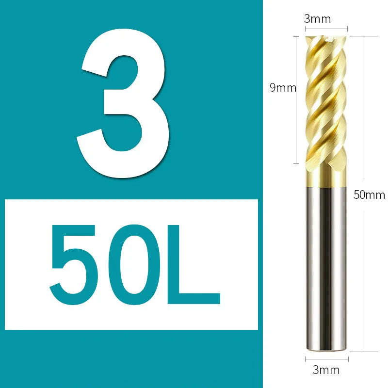 4Flutes HRC68 Carbide End Mill Alloy Tungsten Steel Milling Cutter Endmills CNC Cutting Tools for Stainless Steel Titanium steel