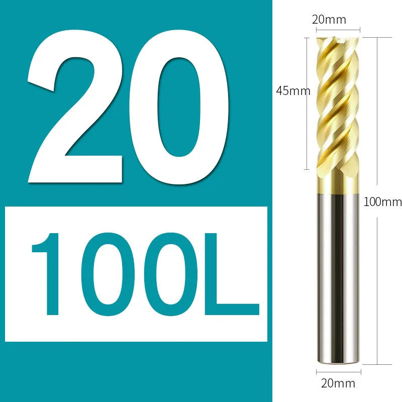 4Flutes HRC68 Carbide End Mill Alloy Tungsten Steel Milling Cutter Endmills CNC Cutting Tools for Stainless Steel Titanium steel