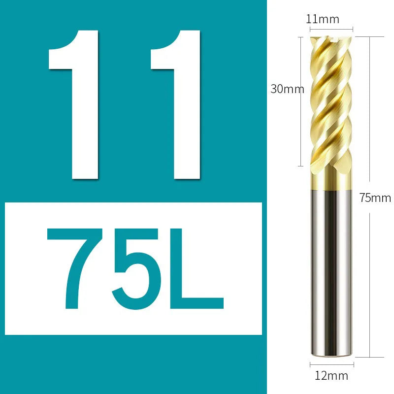 4Flutes HRC68 Carbide End Mill Alloy Tungsten Steel Milling Cutter Endmills CNC Cutting Tools for Stainless Steel Titanium steel