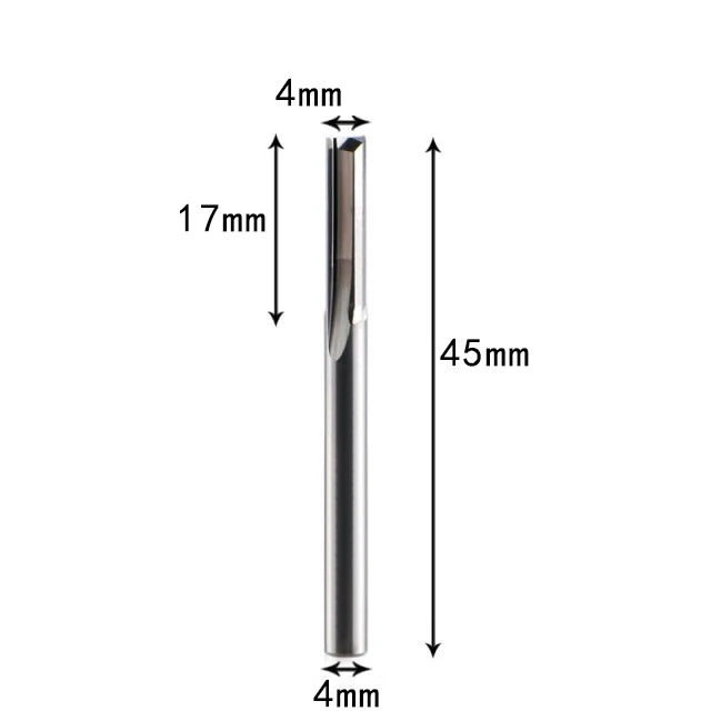 2 Flute Solid Carbide Straight End Mill CNC Router Bit for Wood, MDF, Acrylic, PVC & Plastic