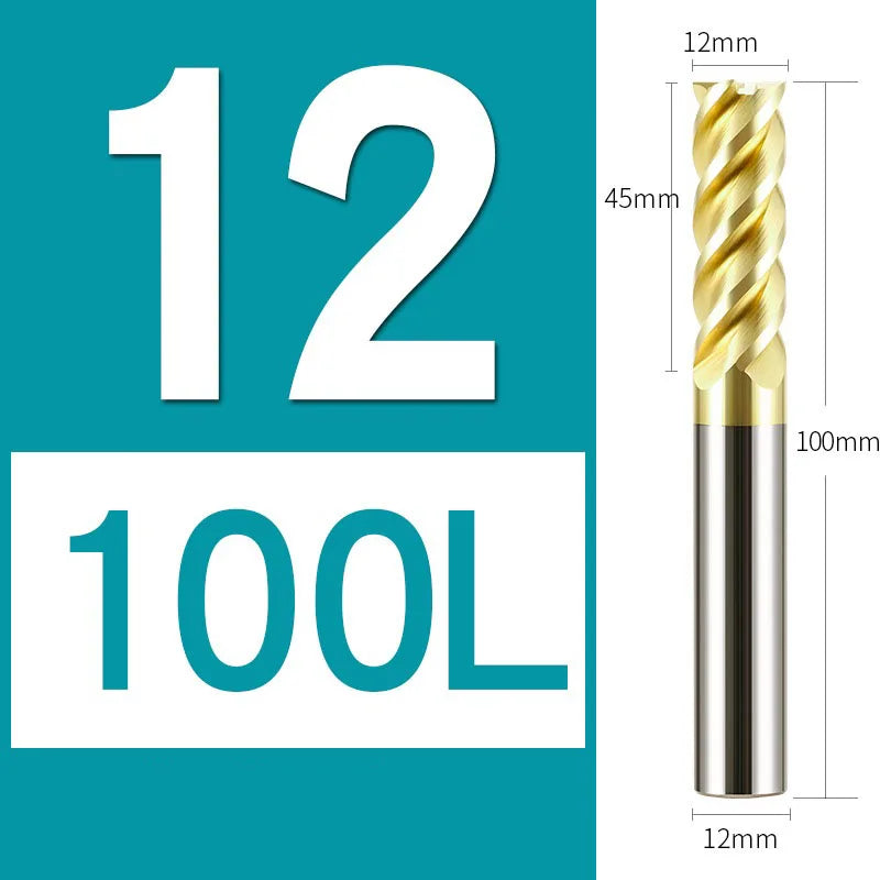 4Flutes HRC68 Carbide End Mill Alloy Tungsten Steel Milling Cutter Endmills CNC Cutting Tools for Stainless Steel Titanium steel